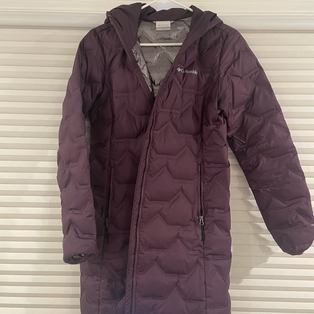 Columbia Dark Purple Quilted Hooded Jacket